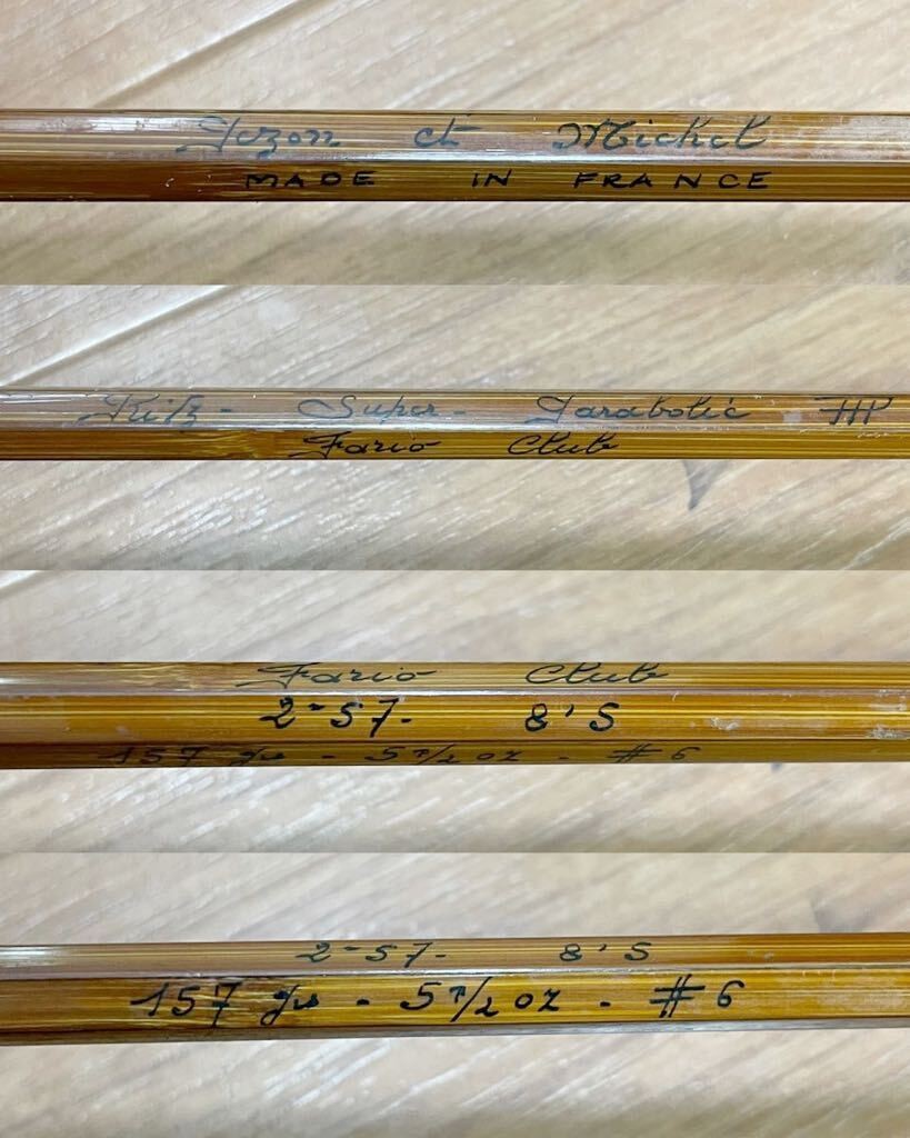 Pezon et Michel Ritz Super Parabolic PPP Fario Club 8’5 #6 Bamboo Fly Rod
