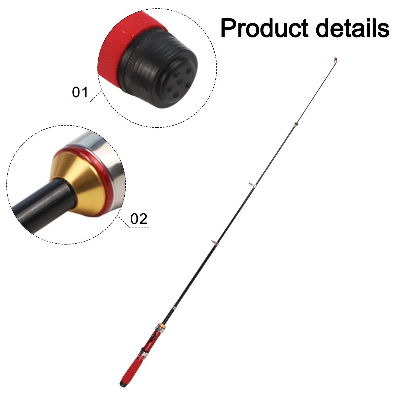 Telescopic Folding Fishing Rod for Compact Storage and Easy Transport