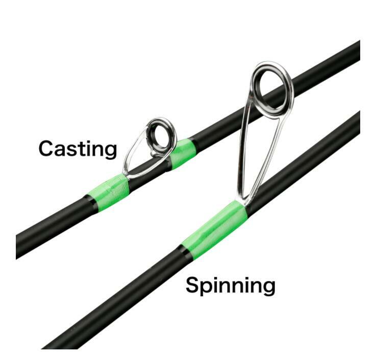 Casting Spinning UltraLight Fishing Rod 1.68/1.8m 30T Carbon 2 Section UL Solid