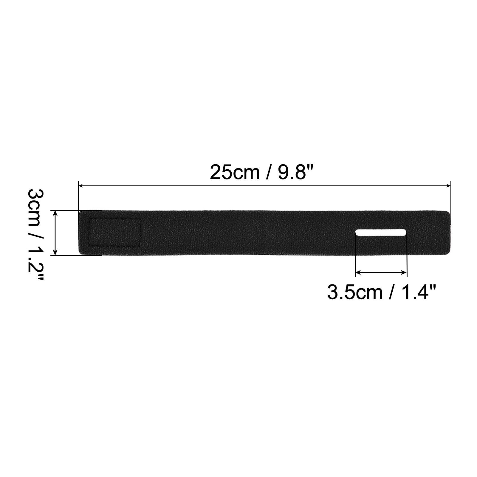 6pcs Fishing Rod Strap, 25cm Stretchy Belts Holders Pole Sleeve Cover, Black