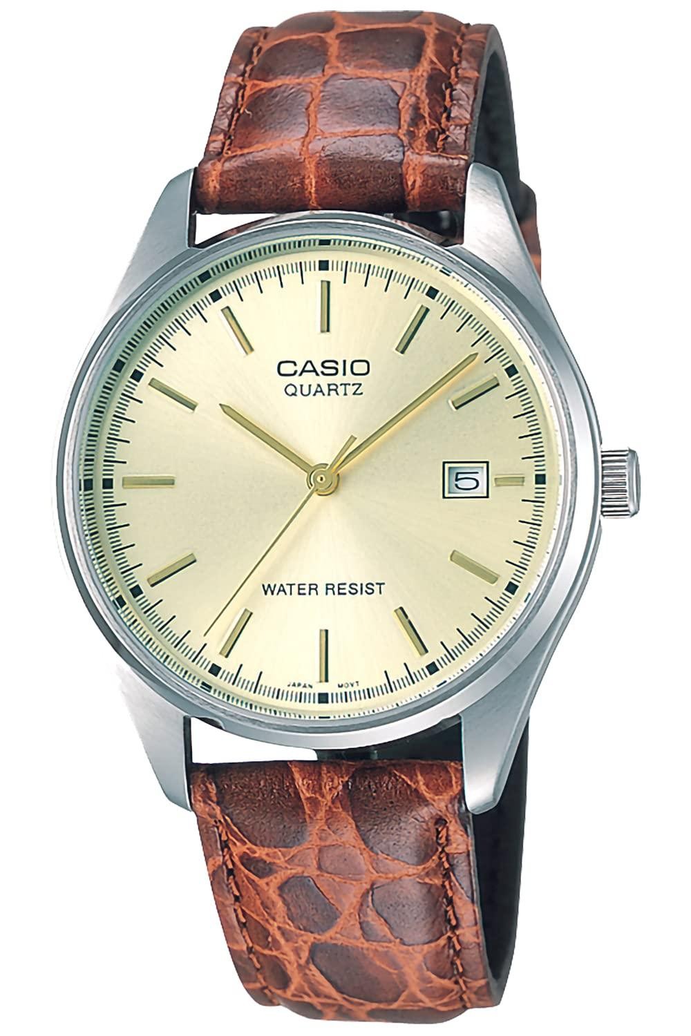 Casio Collection MTP-1175E-9AJH Men’s Watch Brown Leather Band Date Indicator