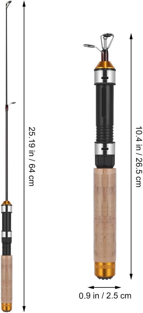 Mini Telescopic Ice Fishing Rod for Youth – Lightweight & Compact Adventure Tool