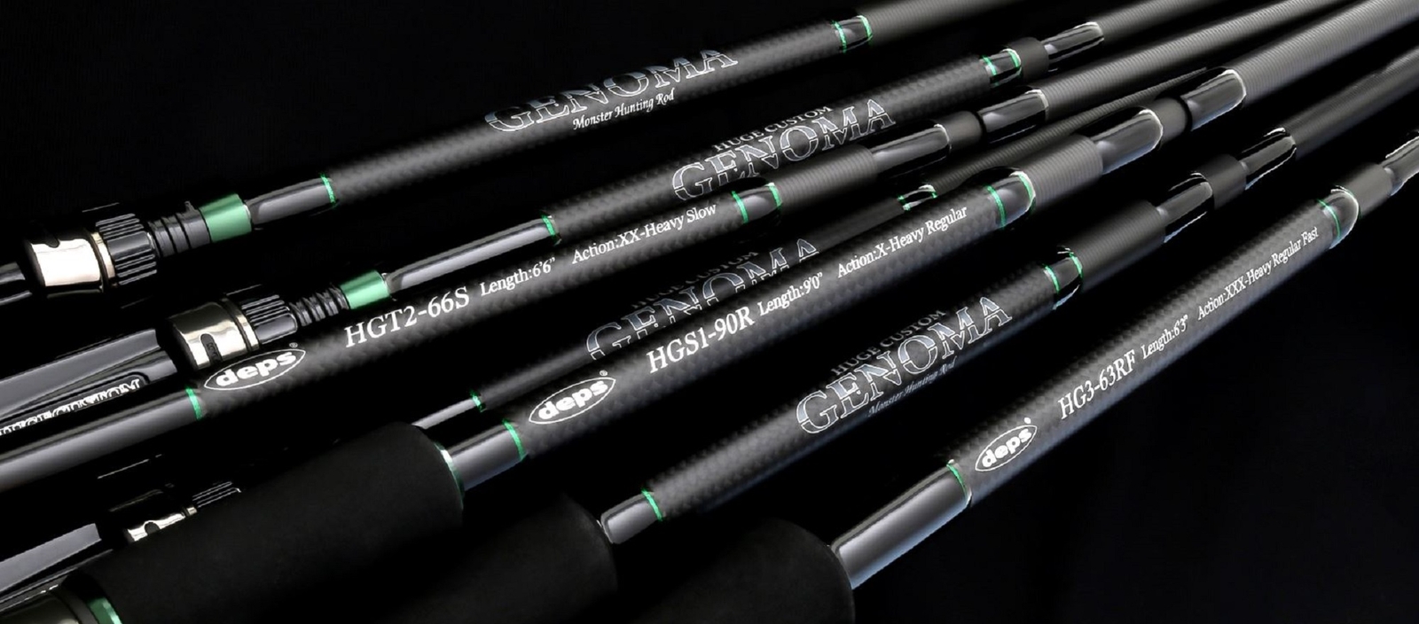 Deps Rod Baitcast Huge Custom Genoma HGT2-66S 3 piece (2773)