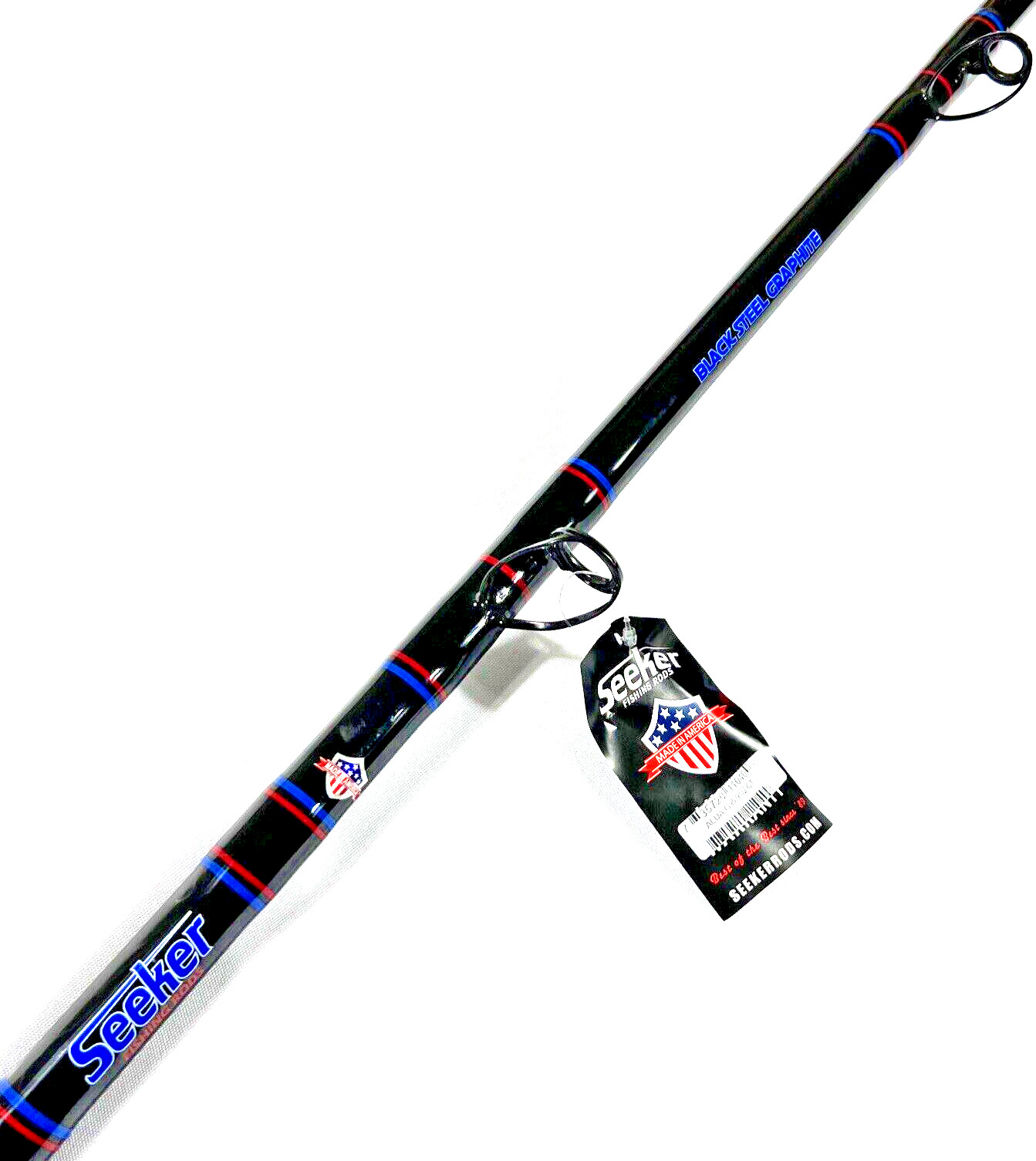 Seeker G 95-9.5’ CT Black Steel Graphite 30-60Lb Live Bait 9.5FT Fishing Rod USA