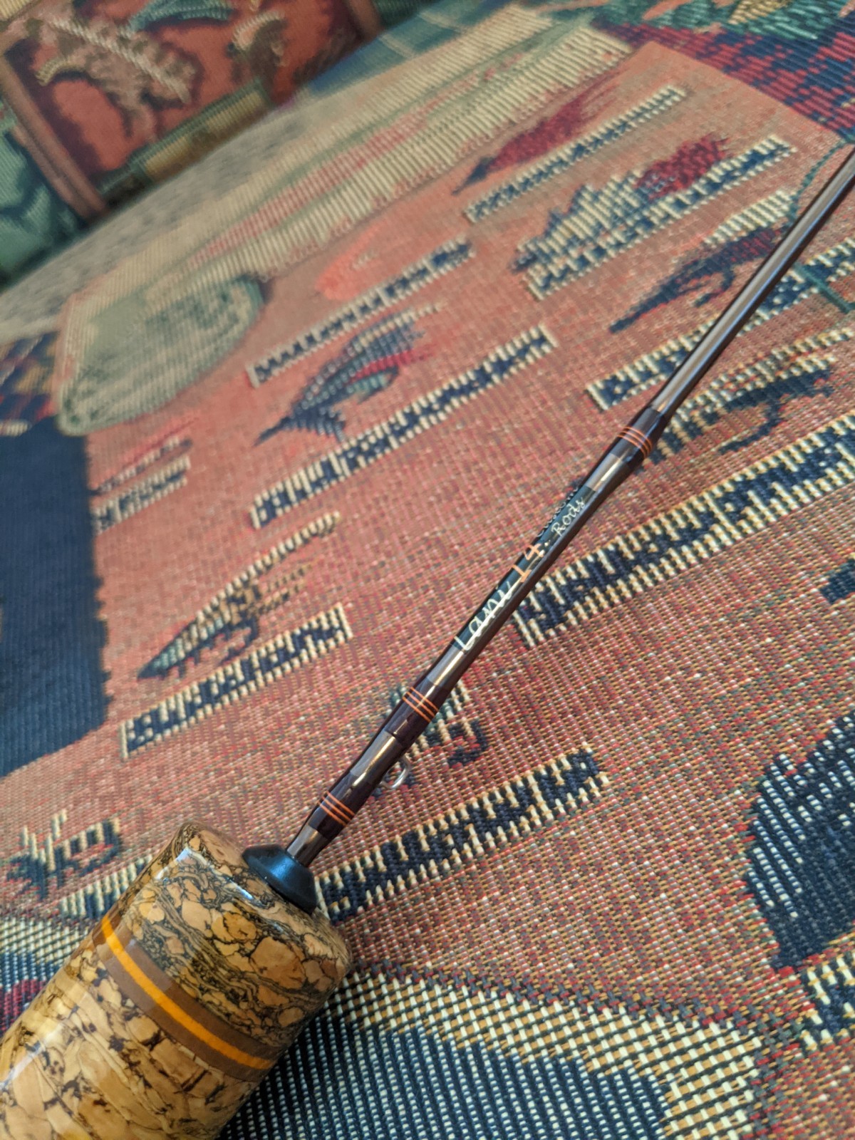 LANI 14 CUSTOM RODS 34 Inch Metallic Brown Solid Carbon Medium Light Ice Rod!