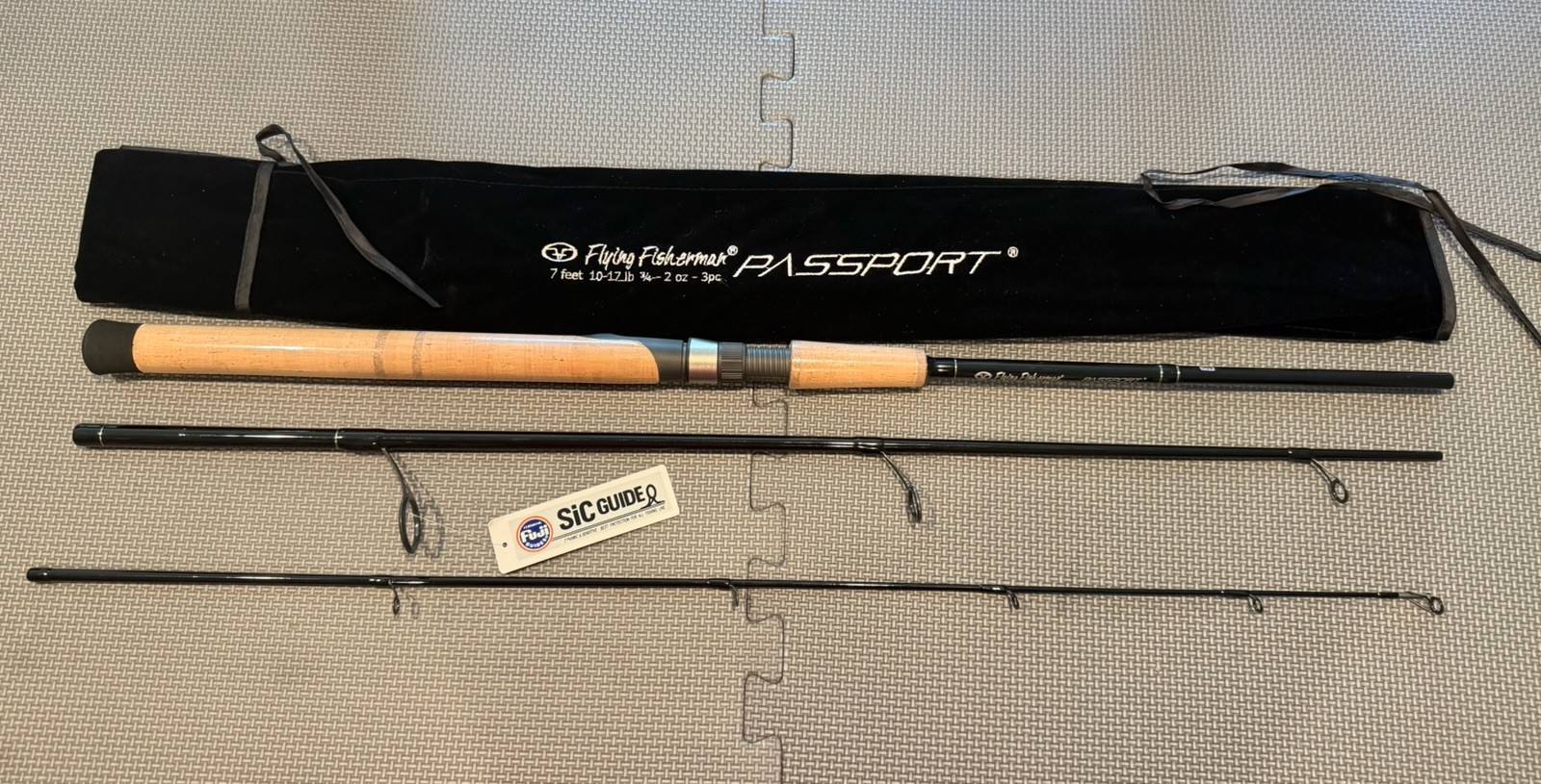 Flying Fisherman 7′ Passport Travel Spinning Fishing Rod 10-17 Lb 3/4-2 oz 3 Pc