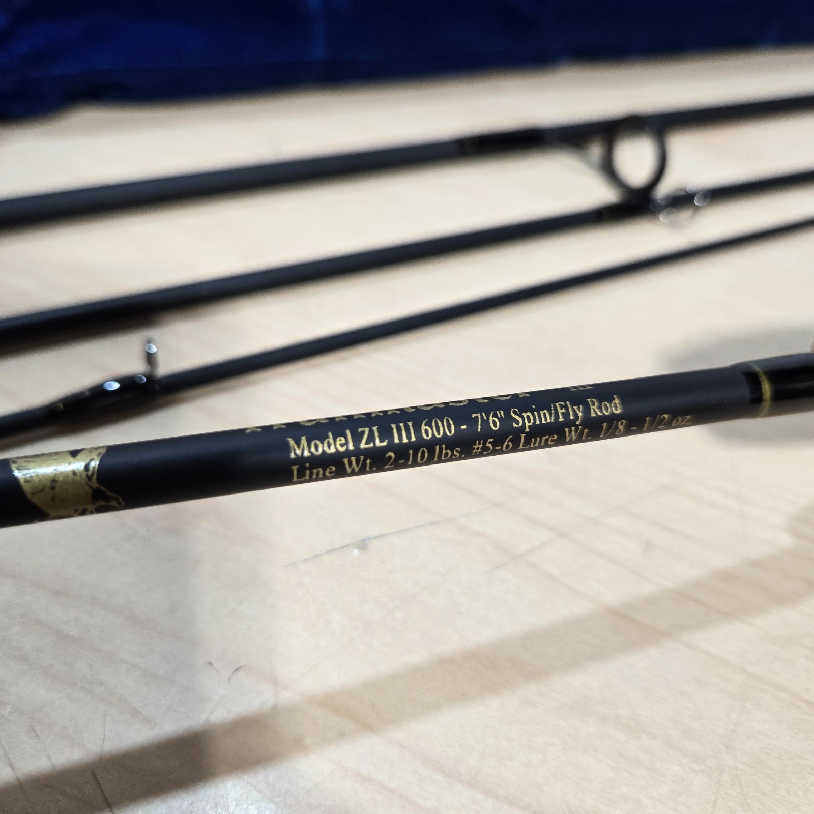 Eagle Claw Trail master ZLIII600 Spinning & FLY pole Fishing rod 7′ 6″🍒