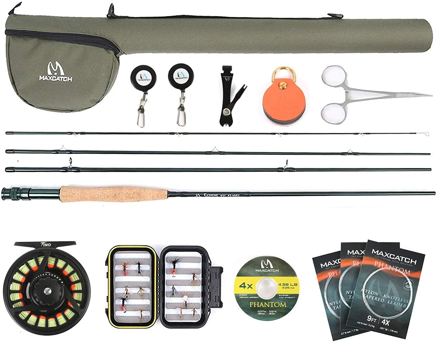 Extreme Tino Fly Fishing Combo Kit 4/5/6/7/8 Starter Fly Rod and Reel Outfit