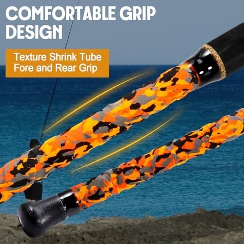 Carbon Travel Surf Spinning Fishing Rod – 3 Piece M/MH, 9’/10’/11’/12′ – Lightwe