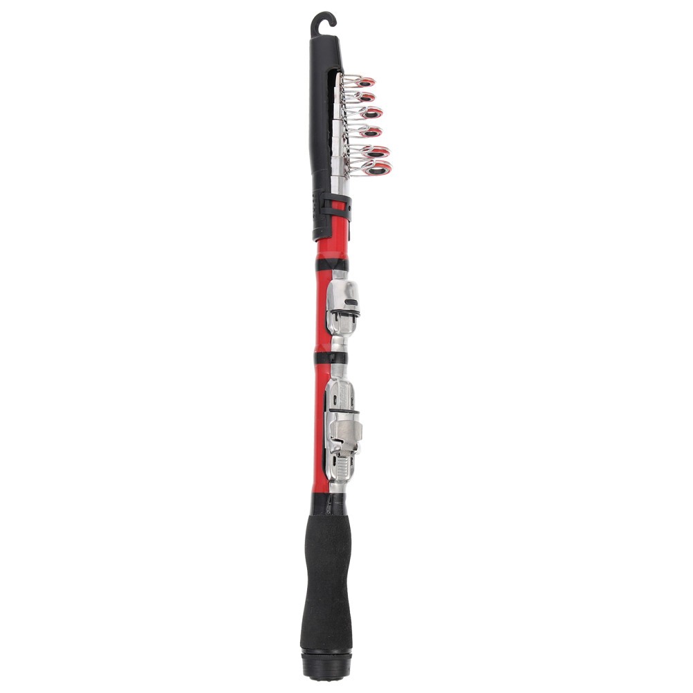 Red Telescopic Rod 1Pc Fishing Compact Scientific Structure Travel