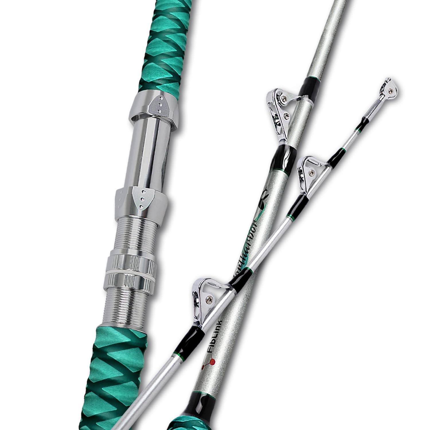 Fiblink Saltwater Fishing Rod 1 Piece Trolling 6′ – 50-80lb – 1pc, Green