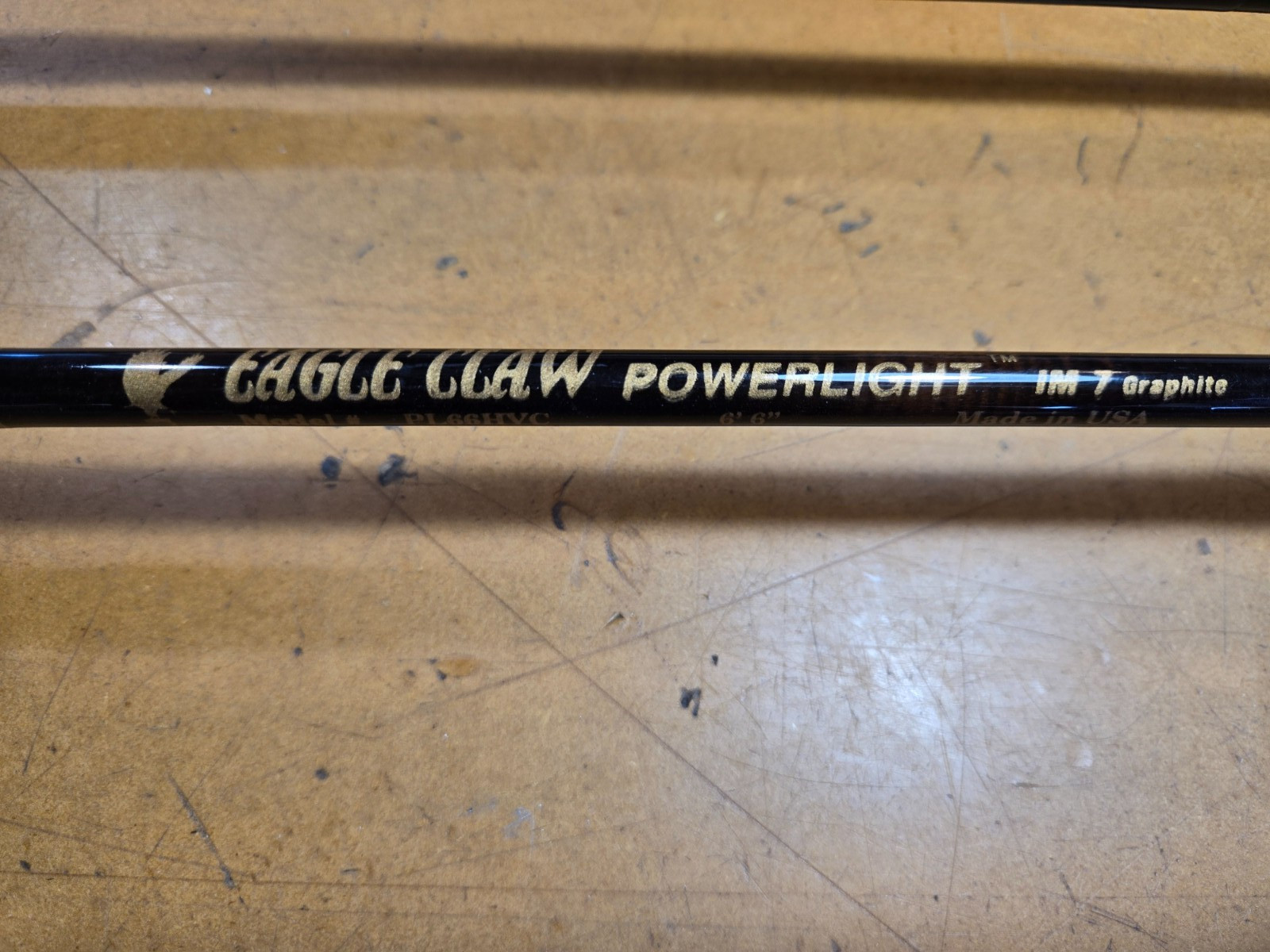 Two 6’6″ Graphite Casting Rods Shakespeare Ugly Stick & Eagle Claw Powerlight