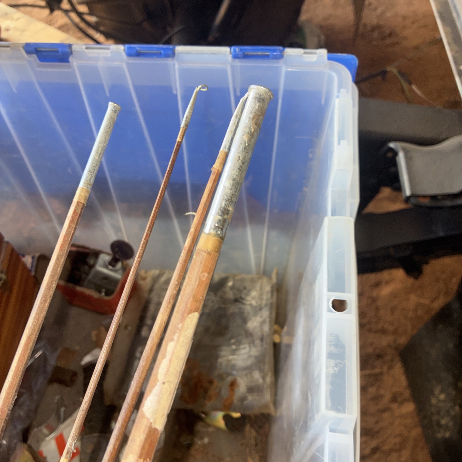 Vintage Wooden Fly Fishing Pole 4 Pieces