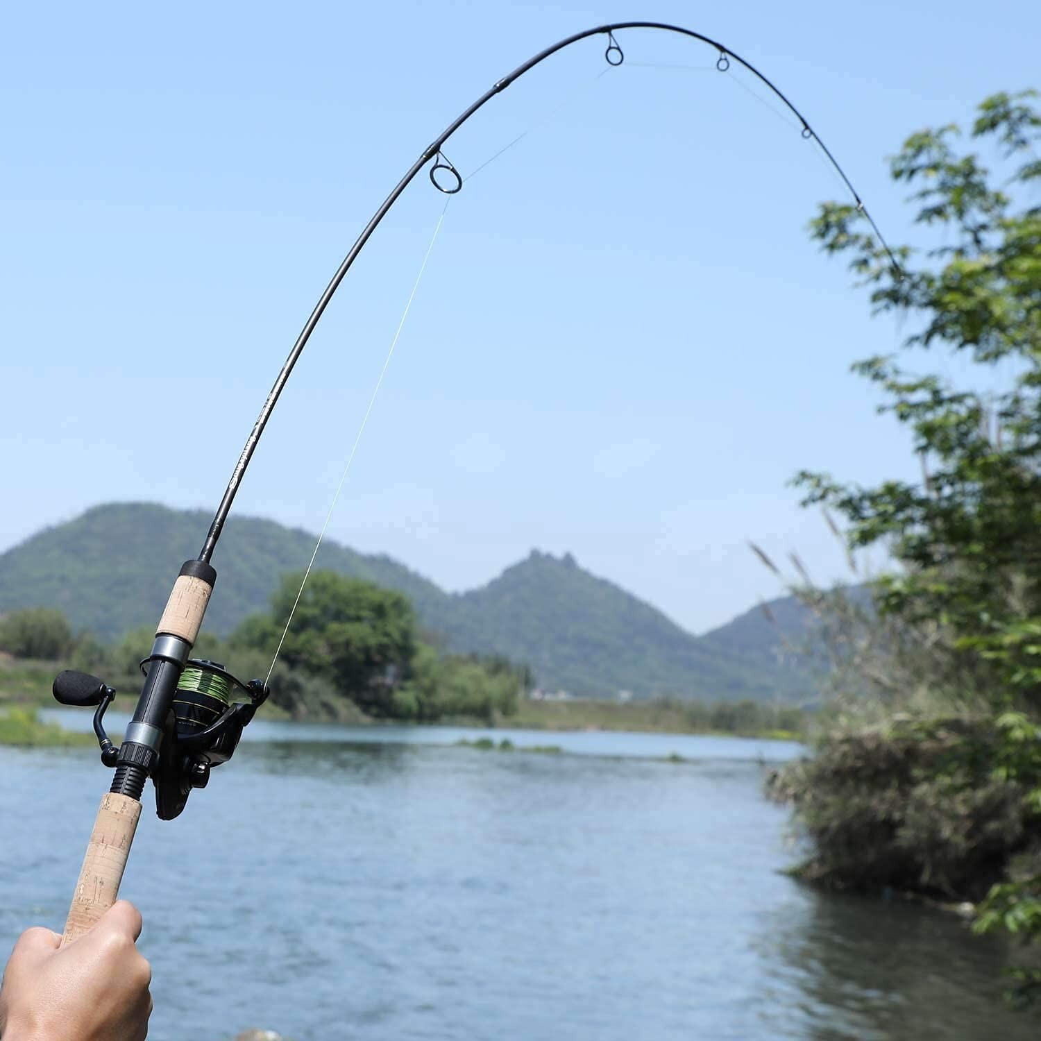 Sougayilang Fishing Rods Graphite Lightweight Ultra Light Trout Rods 2 Pieces…