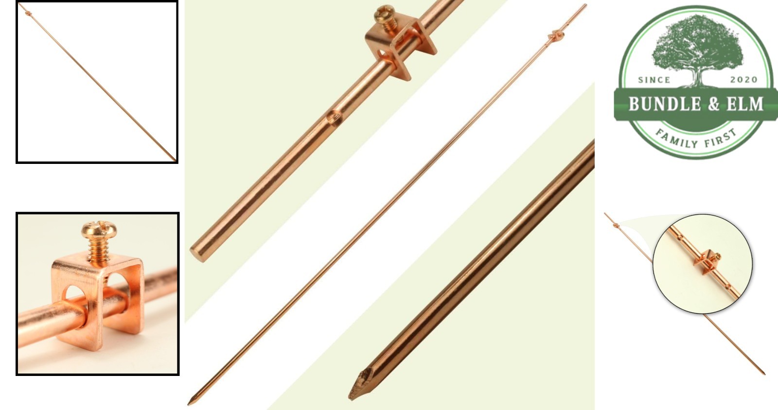 Durable 4ft Ground Rod with Copper Material for Outdoor Safety Applications