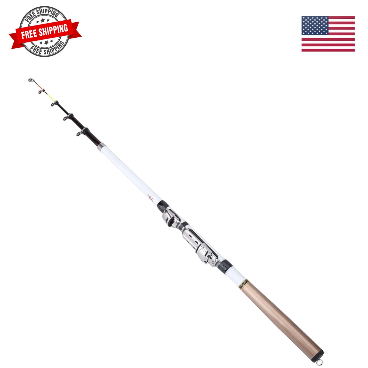 Telescopic Fishing Rod, High Strength Telescopic Fishing Pole Anti-Rust for R…