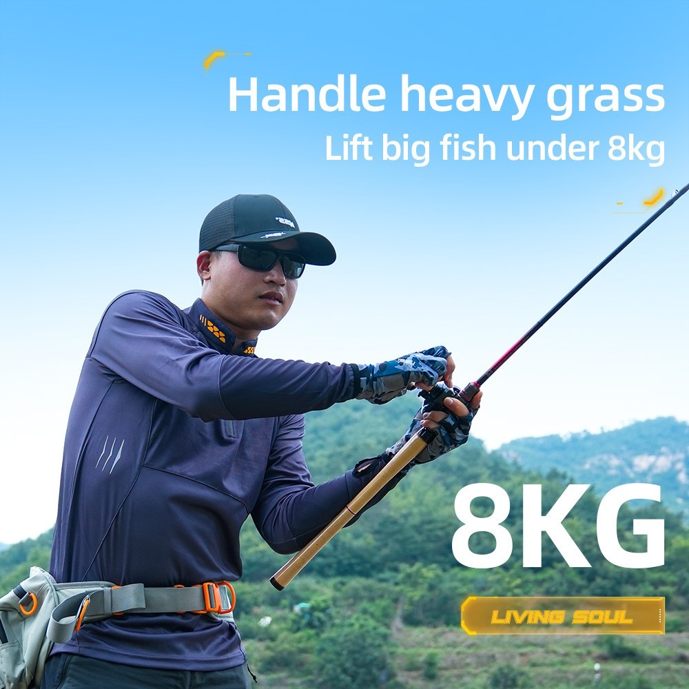 Musky Bass even Light Saltwater 7′ 3″ 2 pcs Handle + Tip connection Cork 3A Fuji