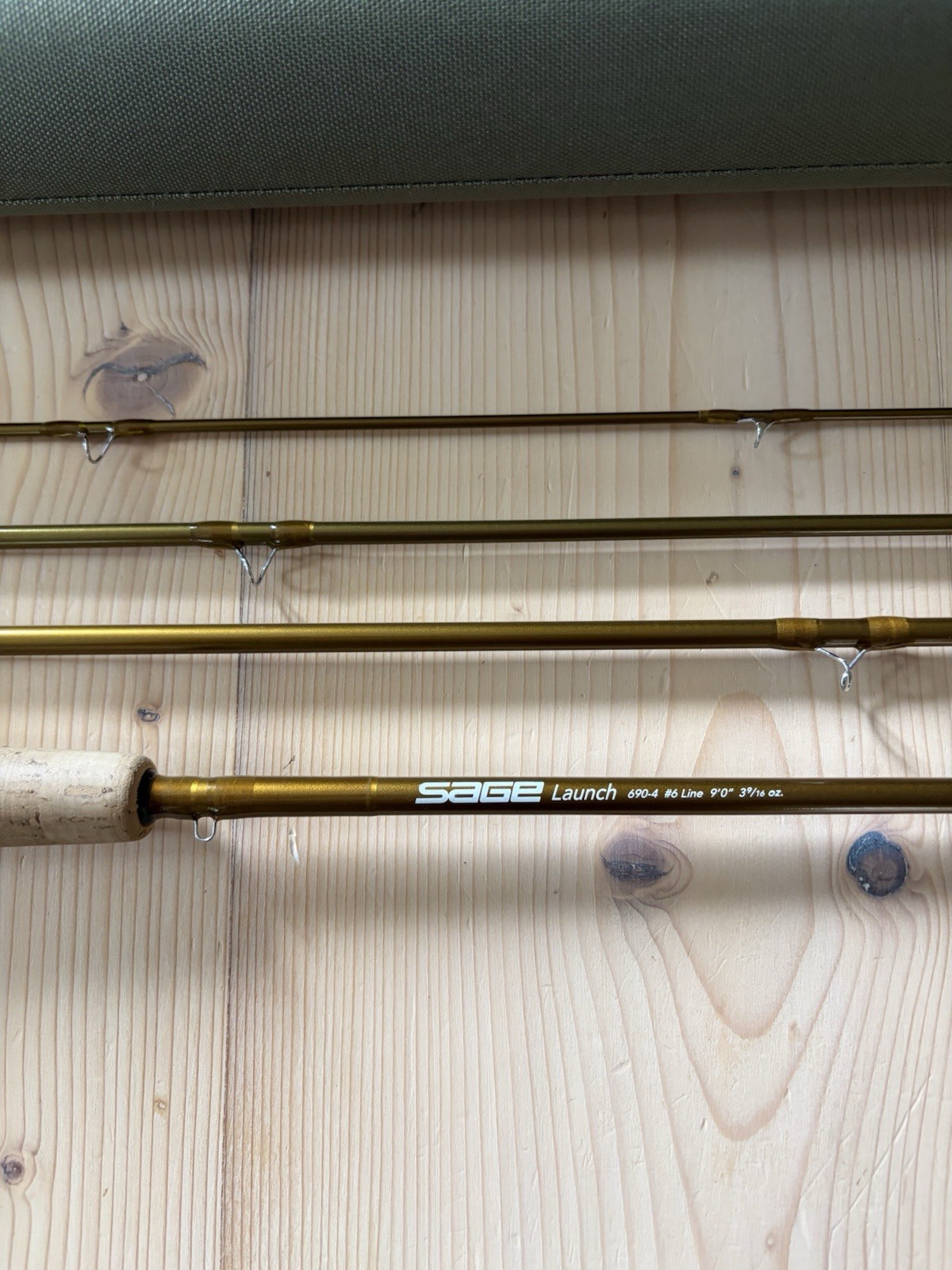 Sage Launch 690-4 Fly Fishing Rod. 9’ 6 Wt. W/ Tube.
