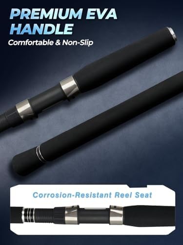Travel Fishing Rod, Telescopic & 4-Piece Portable 24T Carbon Fiber Rod, Stainles