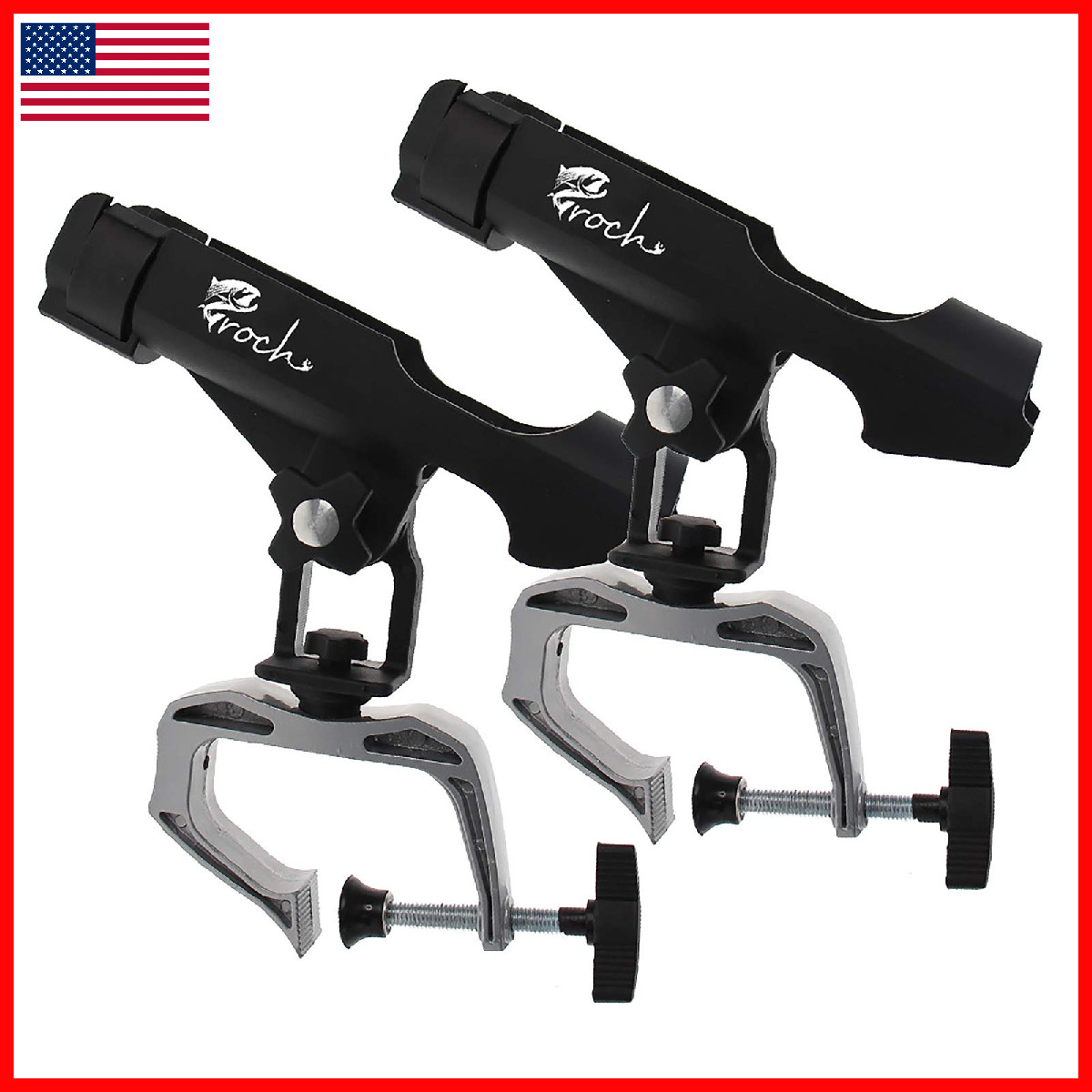Croch Fishing Rod Holder Boat Rods Holder Folding Holder Large Clamp Opening