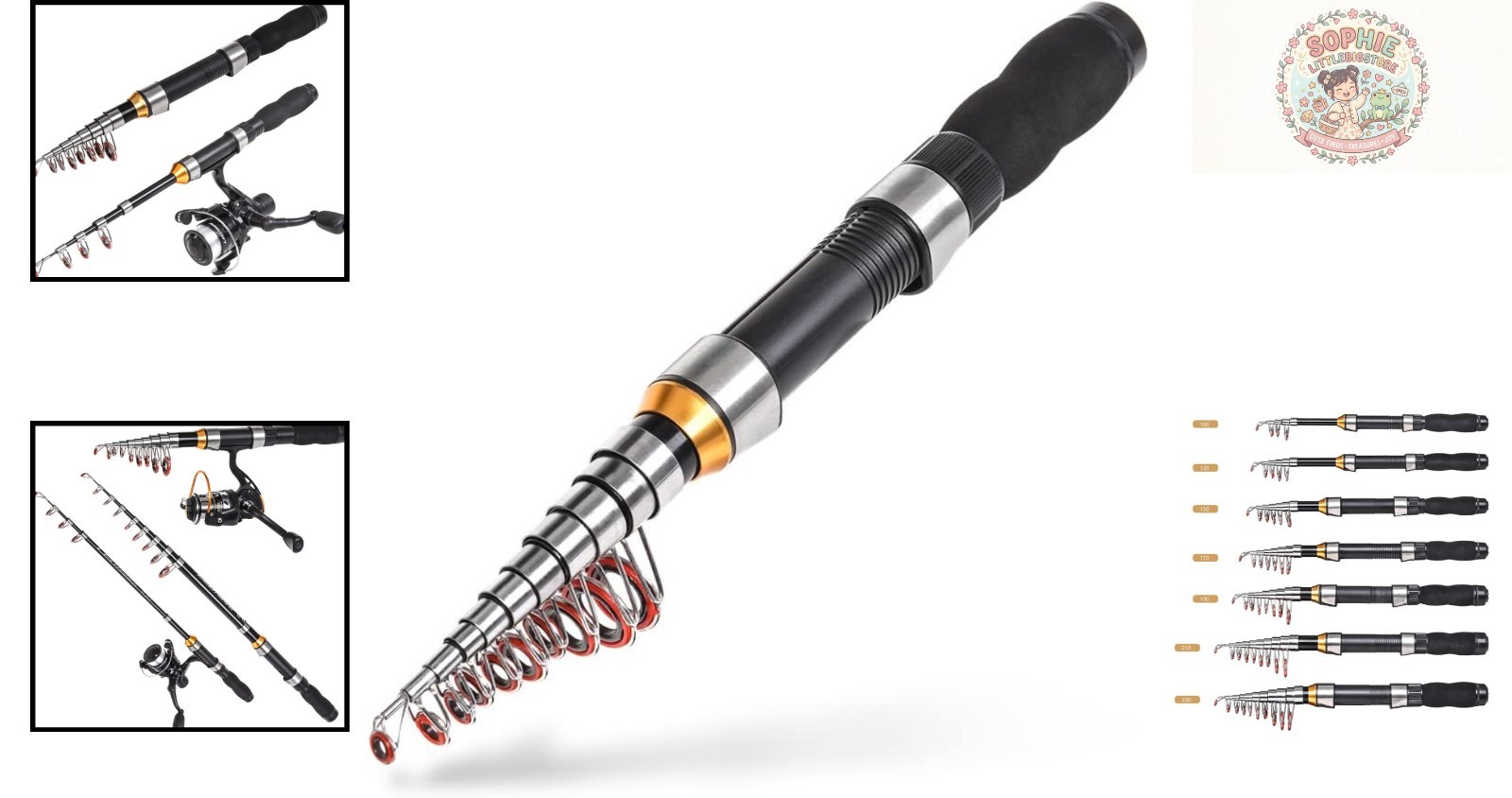Mini Telescopic Fishing Rod 1.0-2.3m – Lightweight Glass Design for Easy Travel