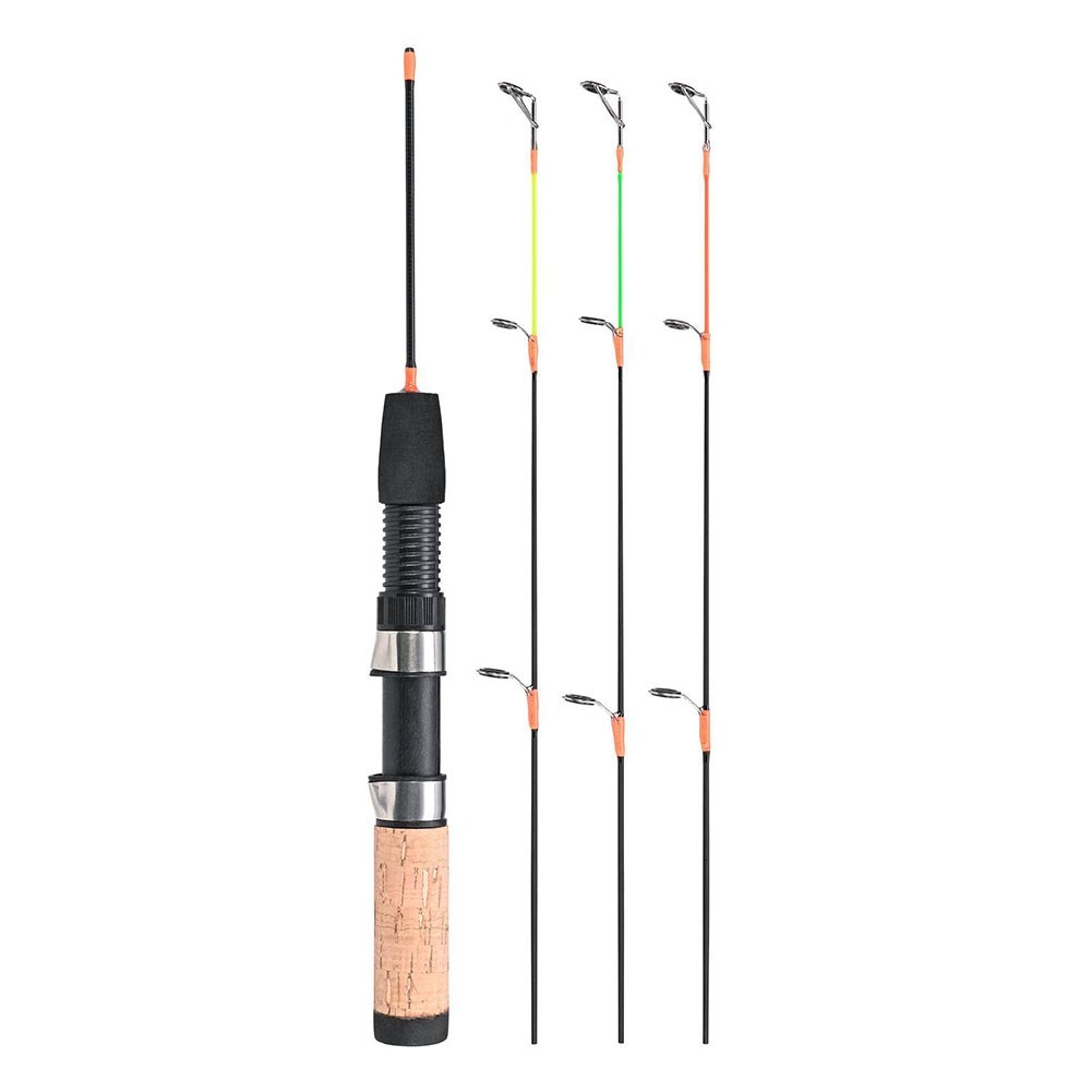 3260cm Ice Fishing Rod with Cork Handle and 3 Tips for Spin Travel Poles
