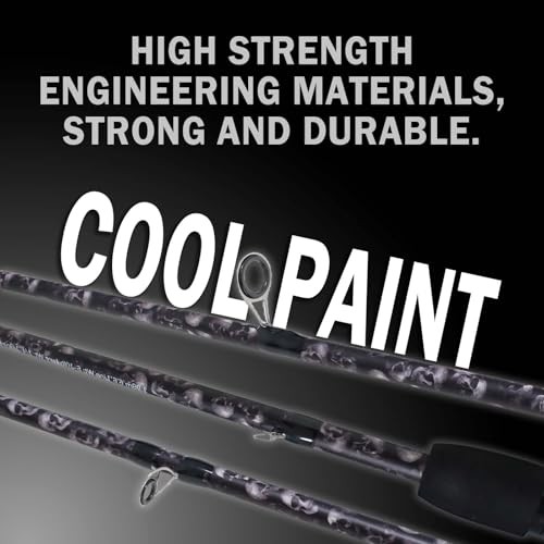 6’6″ Fiberglass Casting Rod, 2-Piece Skull Design, Durable & Sensitive with