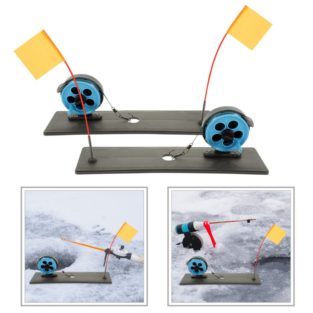2Pcs Practical Ice Fishing Rod Durable ABS Portable Outdoor Winter Fishing Gear