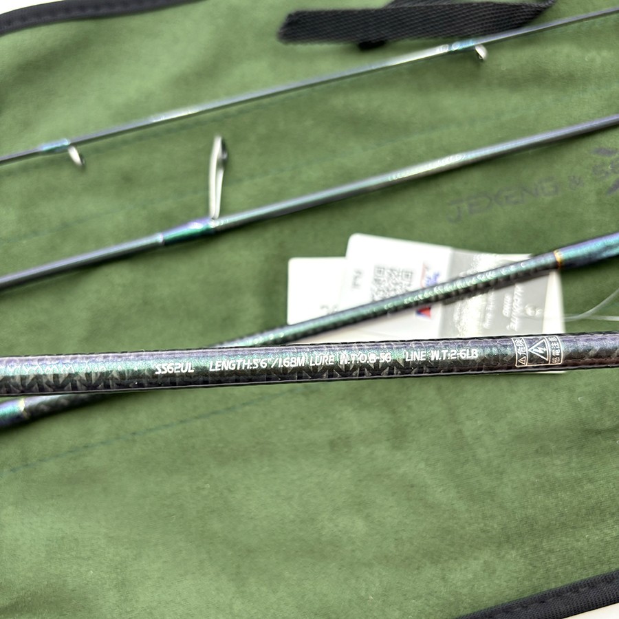 SEERAY Spinning Ultralight Rod 4’7” 5’6” 2-8 lb Travel Fishing Rod Fast Fuji