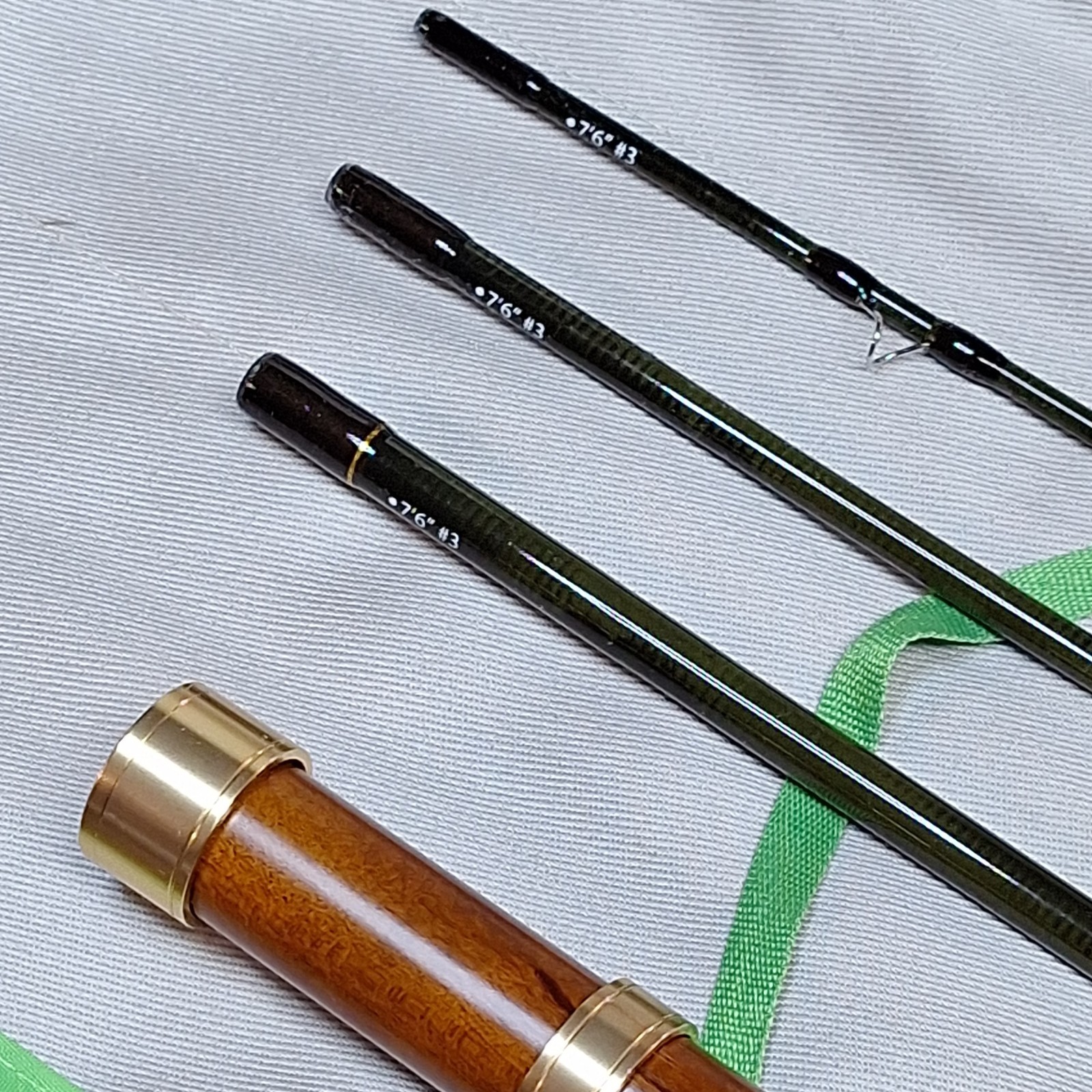 V-Feather Premium 7 ft 6 in 3 wt 4 Piece Fly Rod Full Cork Portable Tube Sock