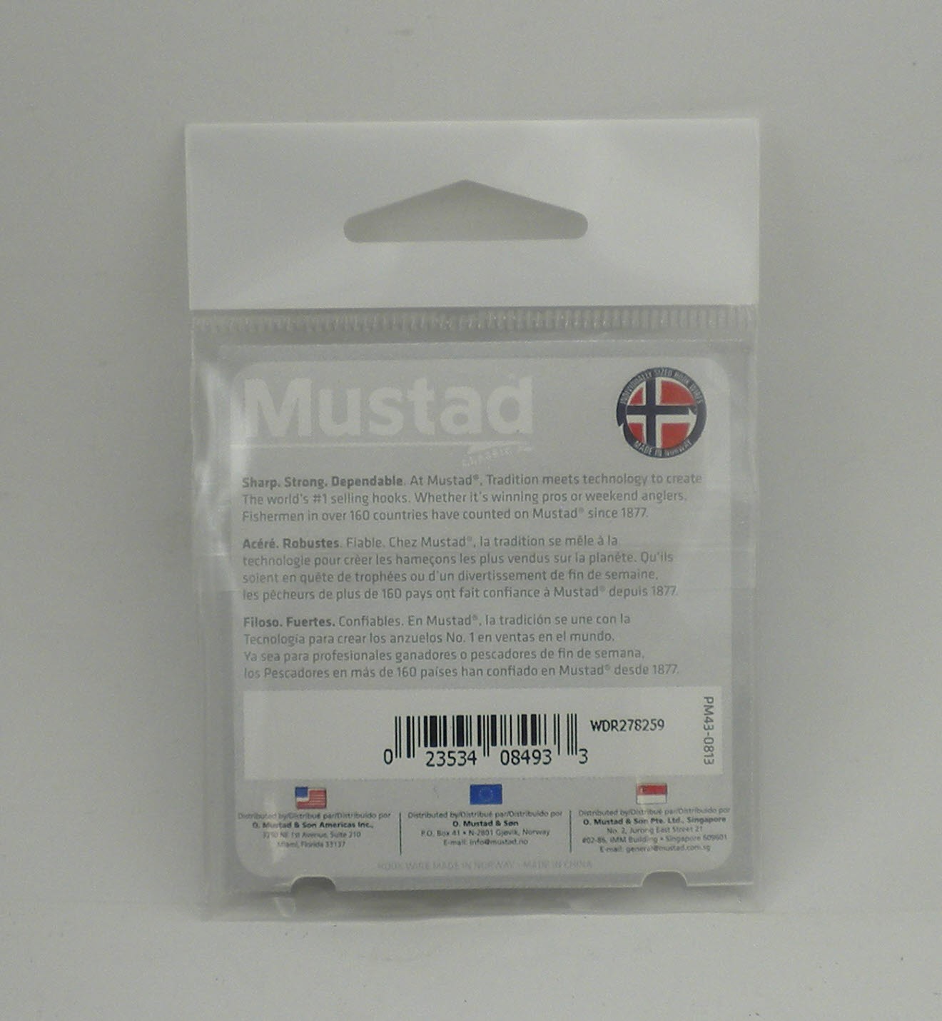 Mustad 37140-2/0-8 Wide Gap Hook Ringed Bronze Slightly Reversed Size 2/0 8CT