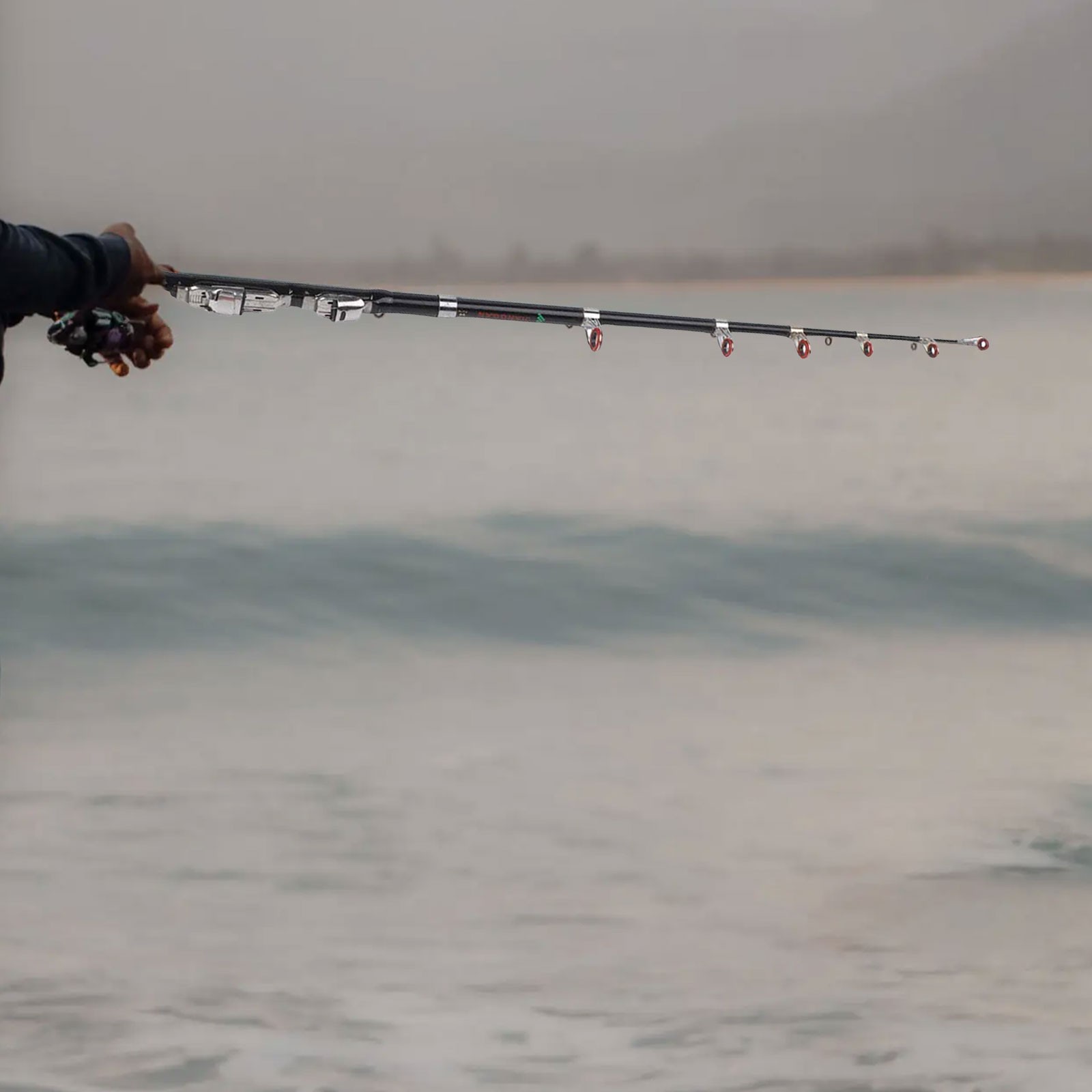 Ceramic Guide and EVA Grip Carbon Fiber Fishing Rod with Four Length Options