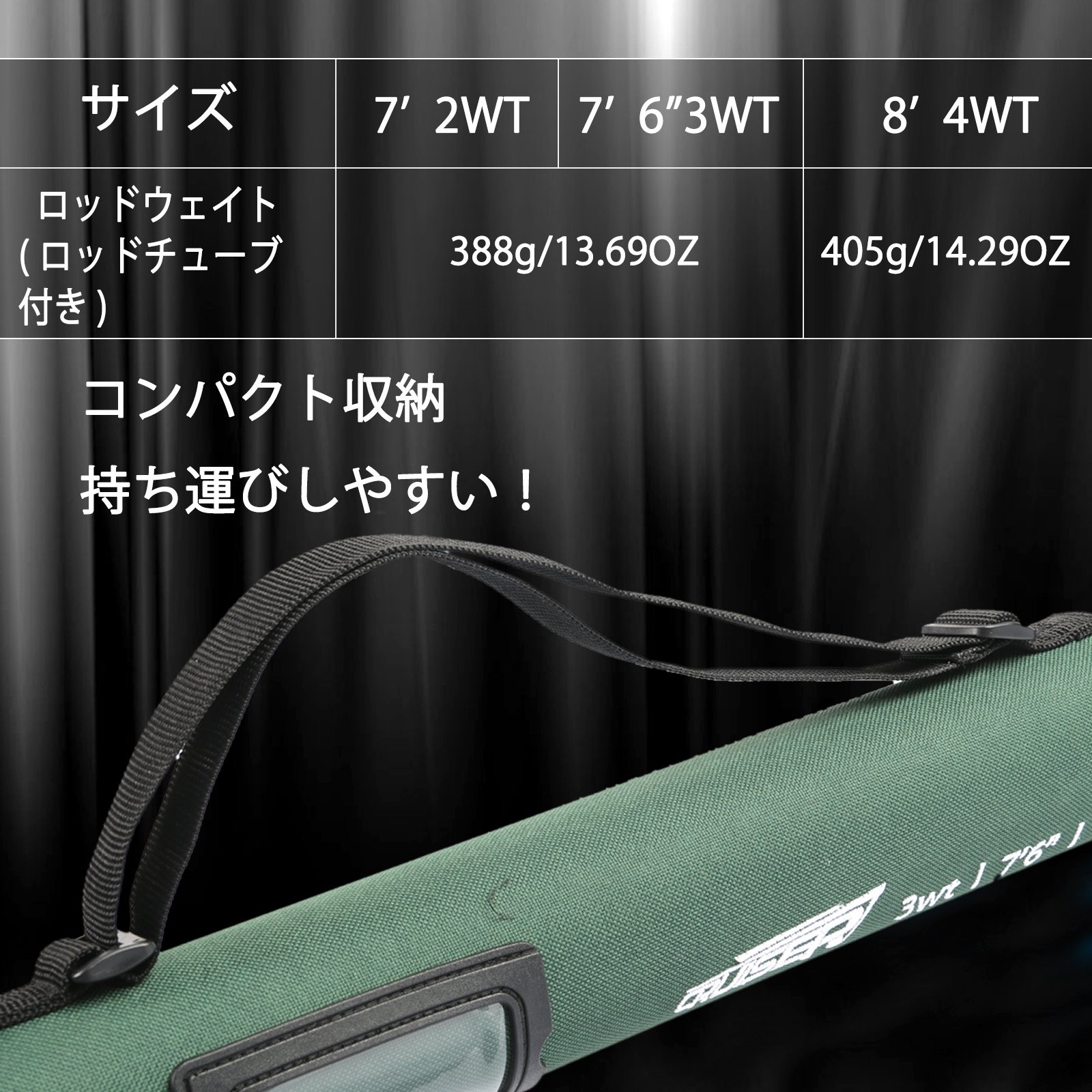 M MAXIMUMCATCH Cruiser Fly Fishing Rod 3wt 7’6″ 6pc IM10 Carbon Green
