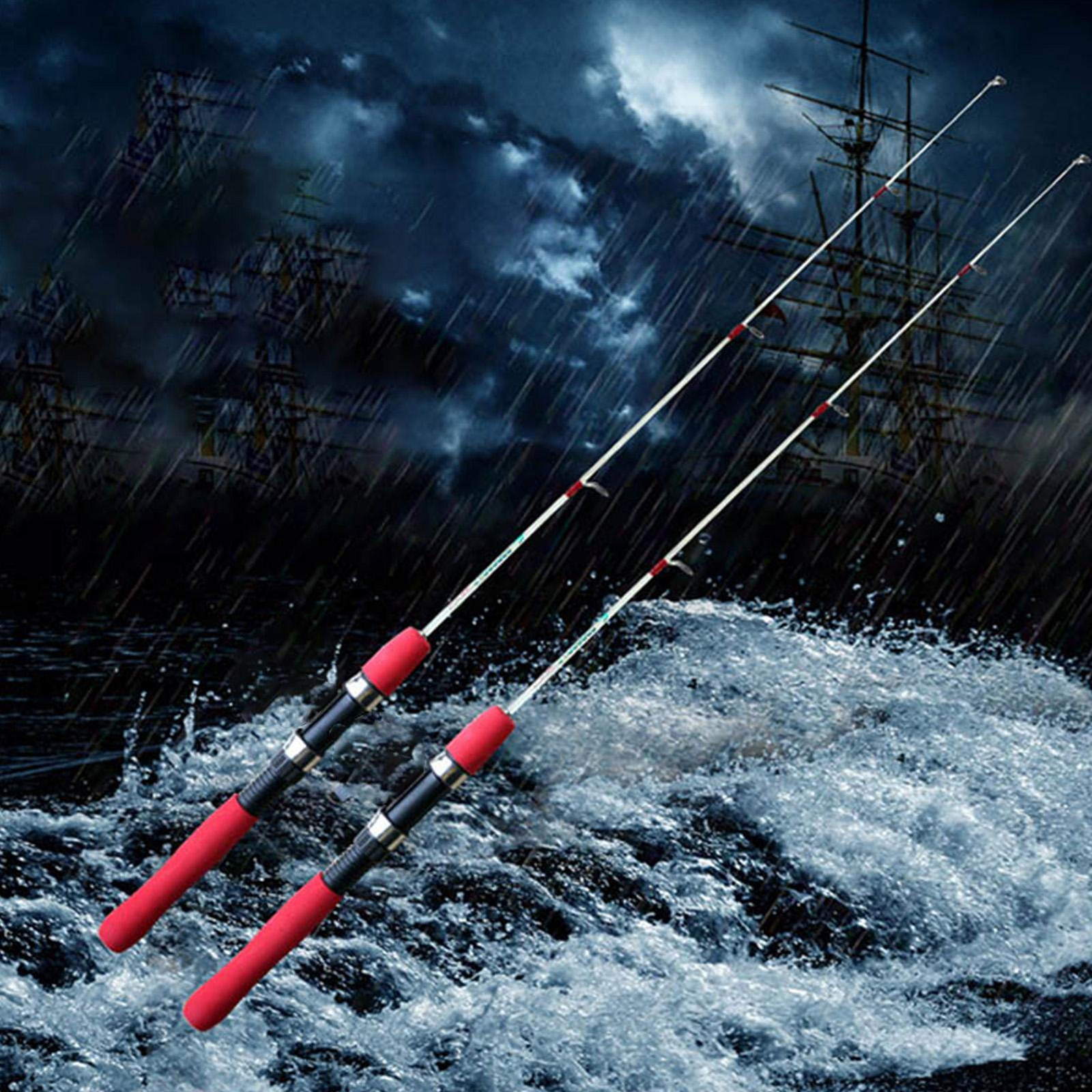 Mini Ice Fishing Rod Fiberglass Fiber Pole Fishing Rods Fish Tool