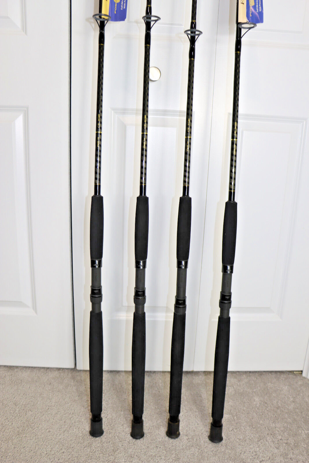 FIN-NOR Power Wrap Fishing Rod SaltWater Offshore PWSS 7′ C/W 16LBS LOT OF 4