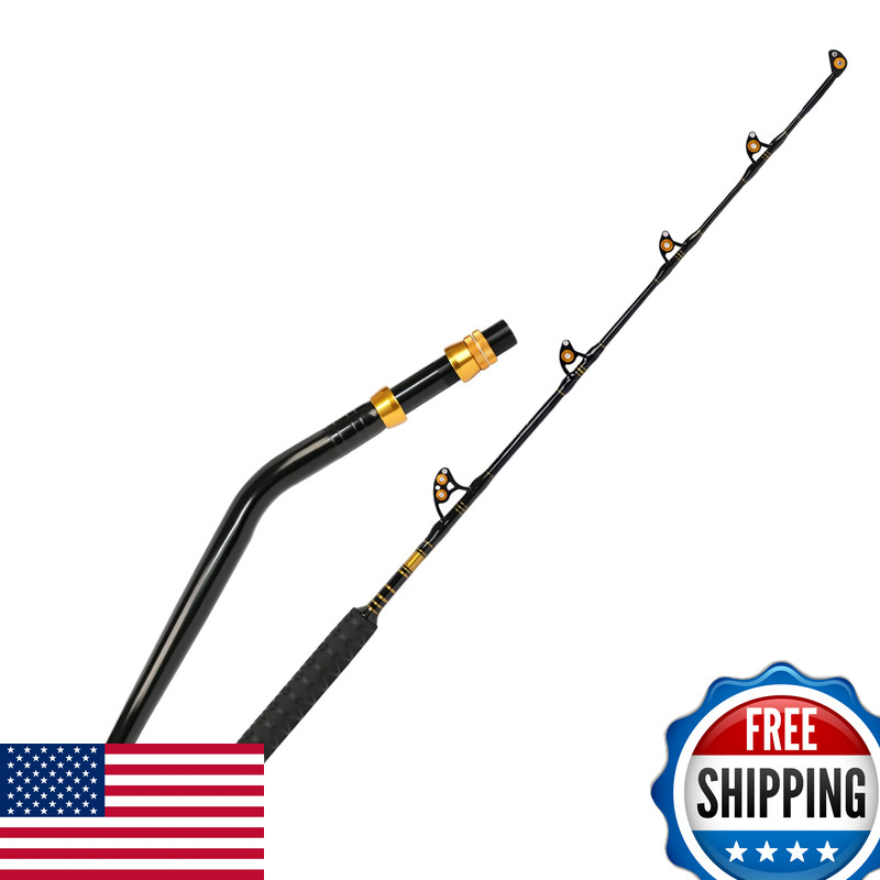 Fiblink Bent Butt Fishing Rod 2-Piece Saltwater Offshore Trolling Rod Big Game