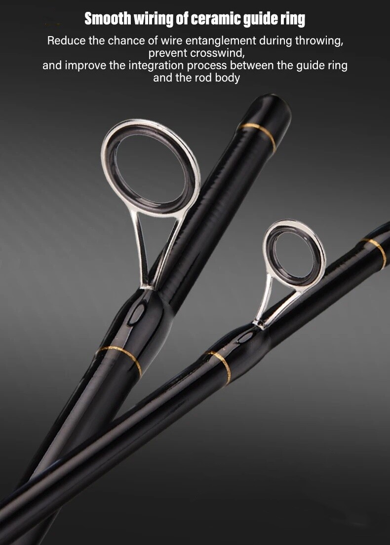 Fishing Rod Casting Spinning Travel Carbon Fiber Pole 4/5 Sections Fishing Rod