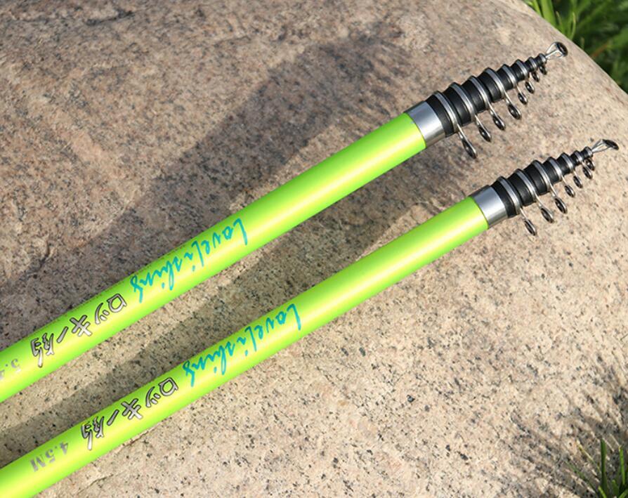 Telescopic Rock Fishing Rod 3.6m-6.3m Carbon Rod Travel Spinning Saltwater Pole