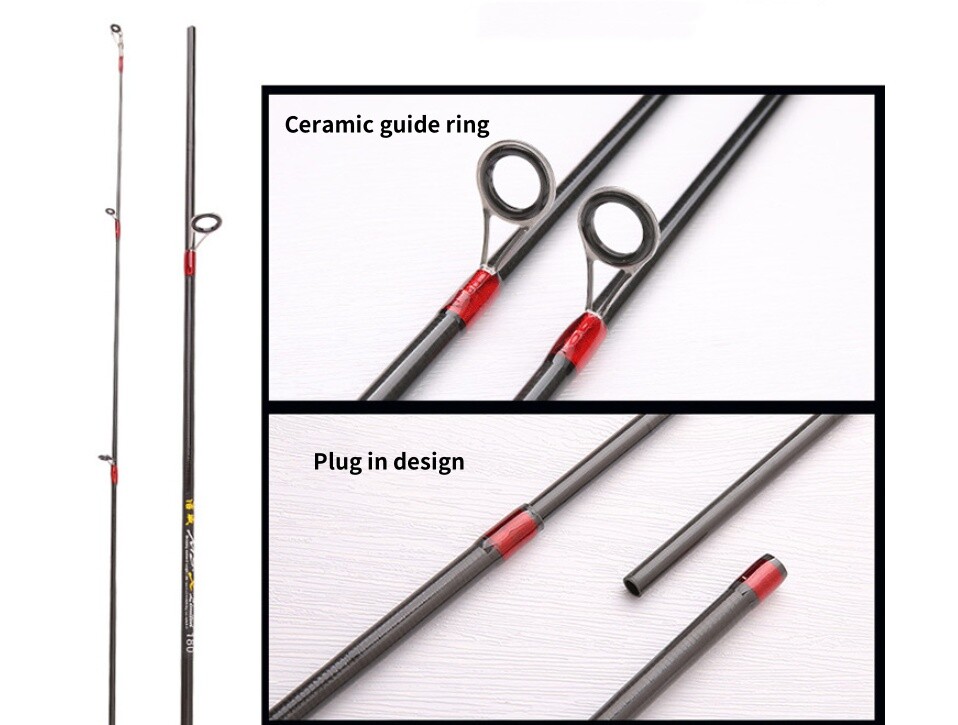 Trout Fishing Rod 1.65m 1.8m Portable Ultra Light Solid Tip Carbon Spinning Pole