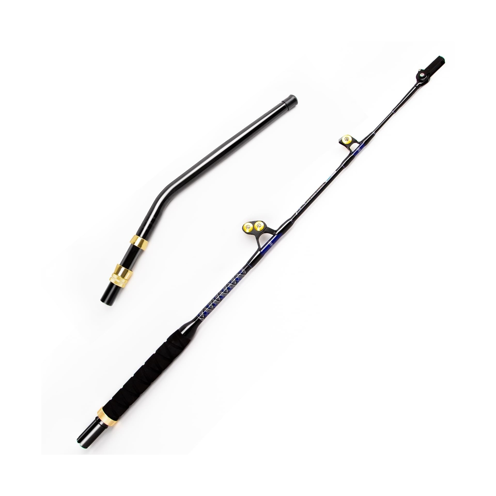 Bent Butt Fishing Rod, Deep Sea Fishing Pole with Swivel Tip for Saltwater an…