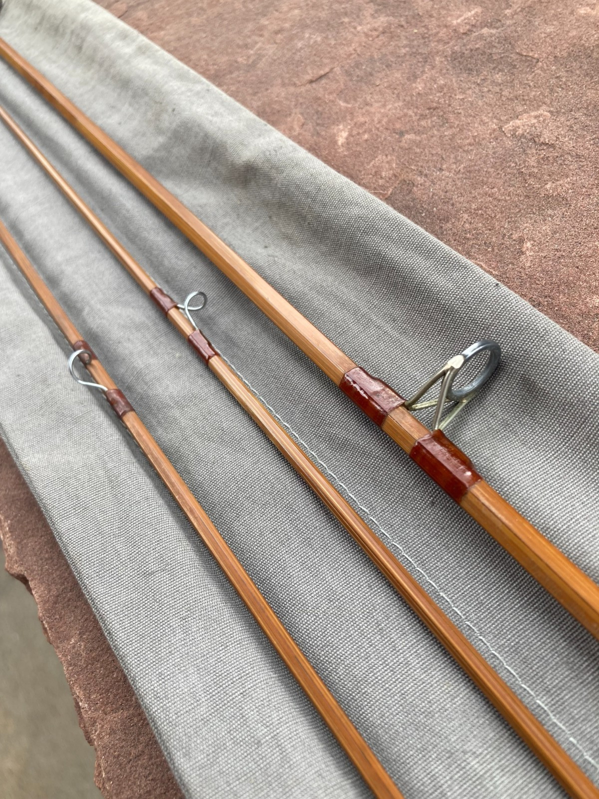 Great Orvis Impregnated Bamboo Fly Rod. 6’ 6” 2 1/2 oz. w/ Tube & Sock.