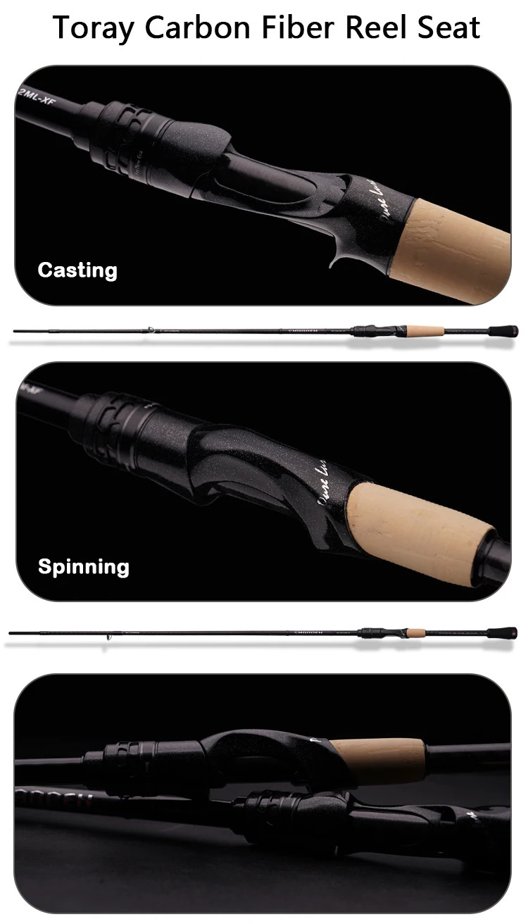 PURELURE SHARPEN Soft Lure Rod Spinning Casting XF MF Bass Pike