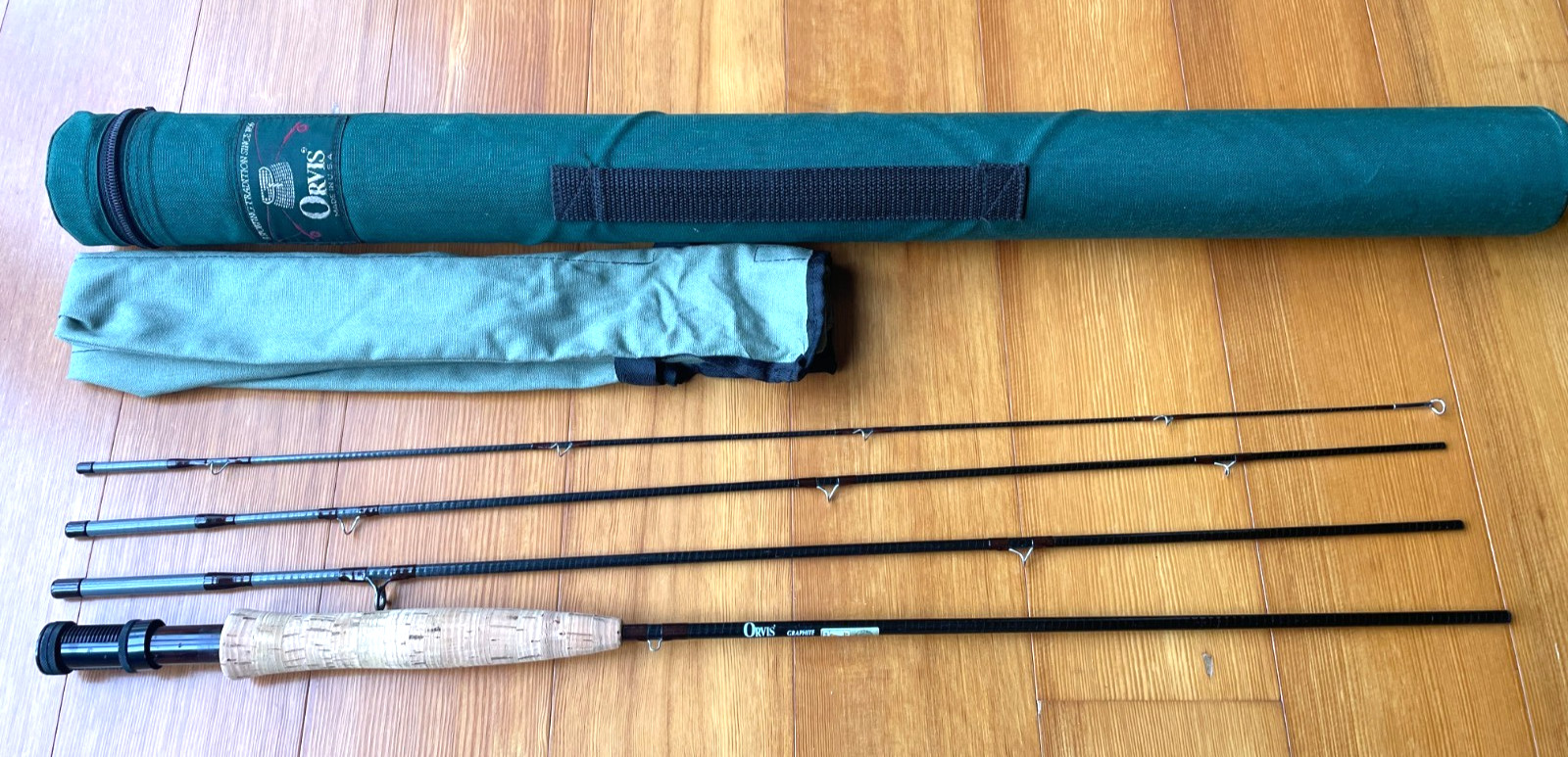 Orvis TightLoop #4 wt Line 8’0″ 4P 2-3/4oz Tube Used Fly Fishing Rod Carbon