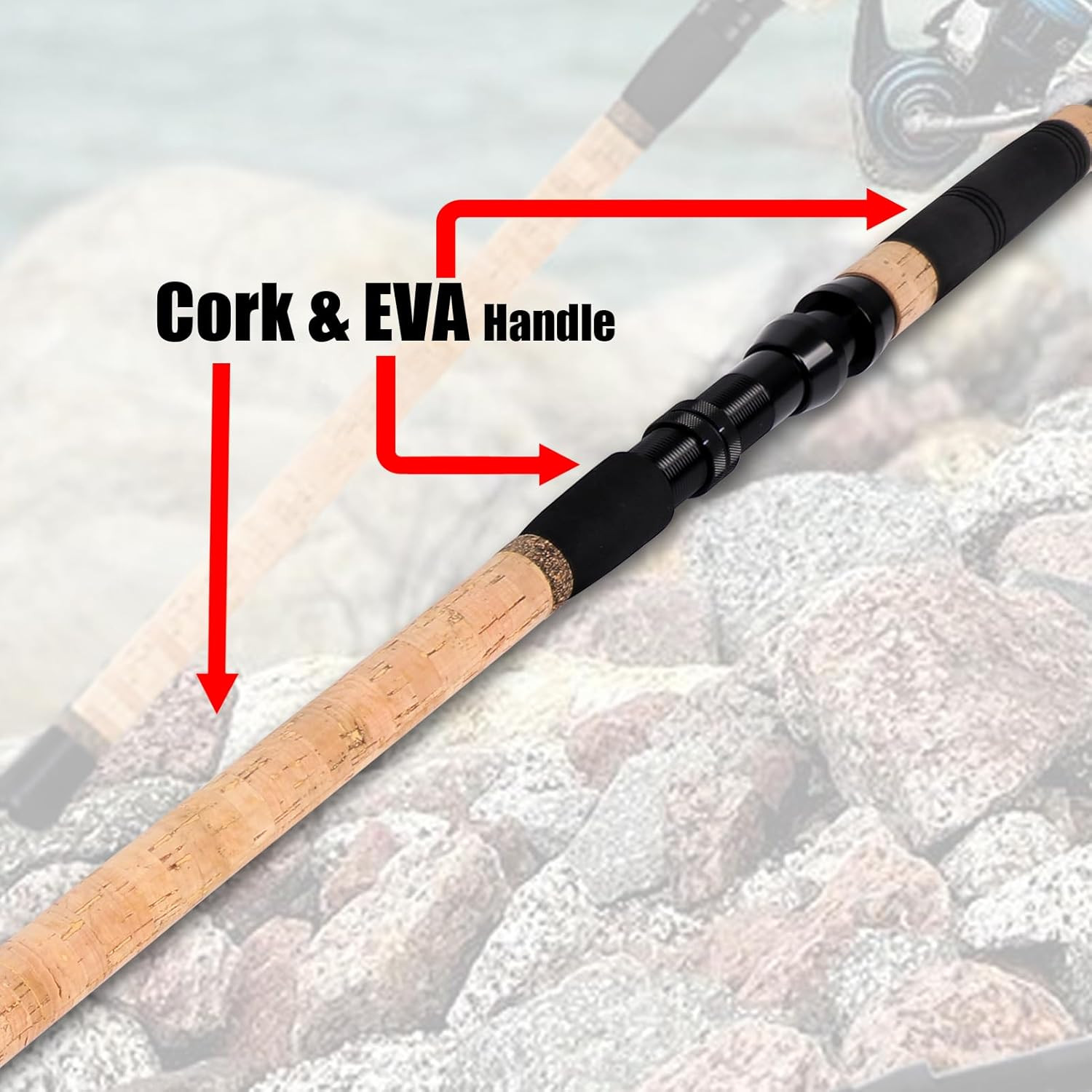 Surf Spinning Fishing Rod 2-Piece/3-Piece/4-Piece Carbon Fiber Travel Fishing Ro