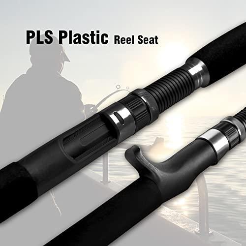 Portable Saltwater Offshore Heavy 3-Piece Travel Graphite Baitcasting Fishing