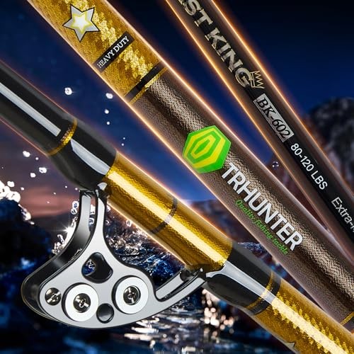 TRHUNTER Offshore Trolling Rod Saltwater Big Game Boat Fishing Rod Heavy Duty…