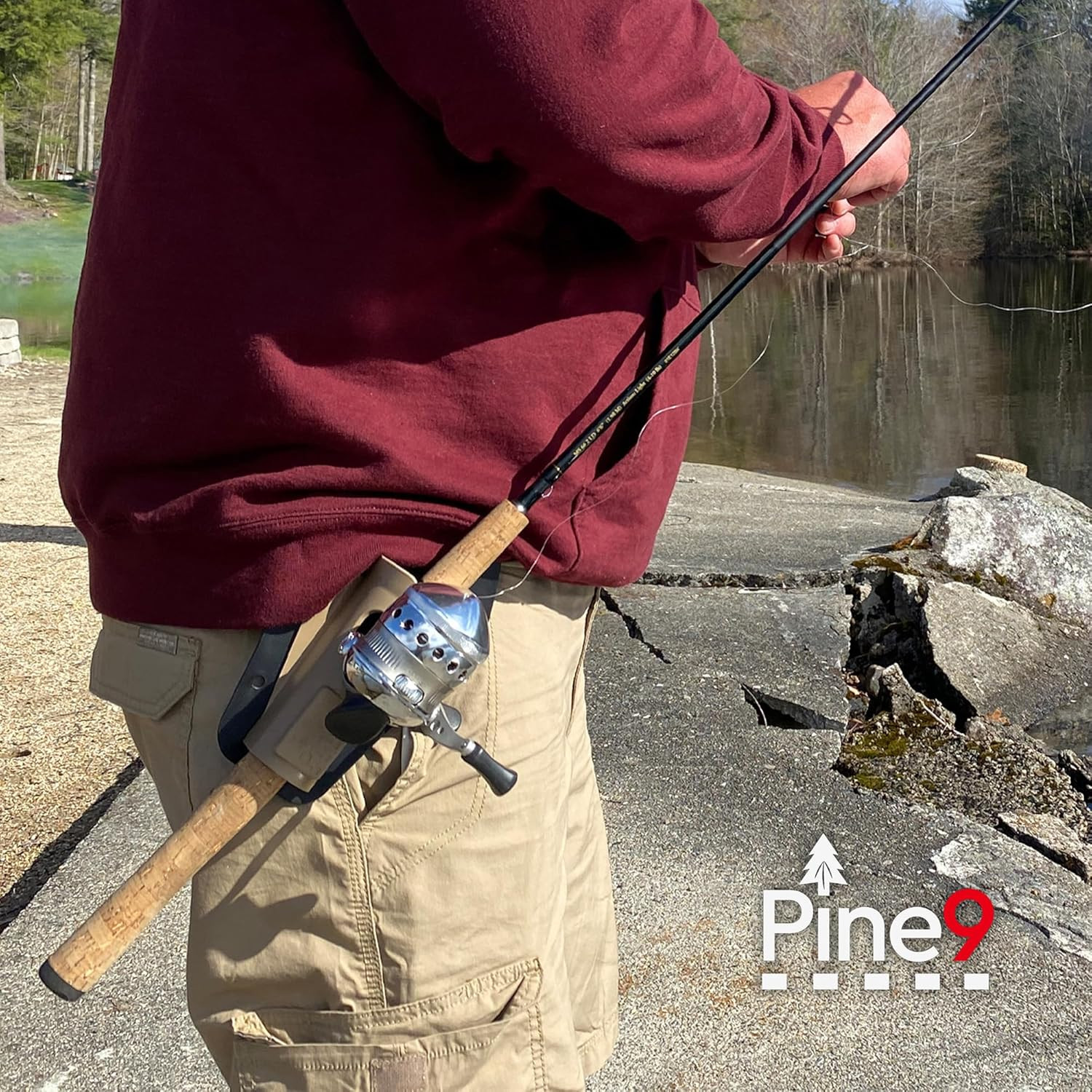 Ambie Fishing Rod Hip Holster – Patented Ambidextrous Quick-Draw Fishing Pole Ho