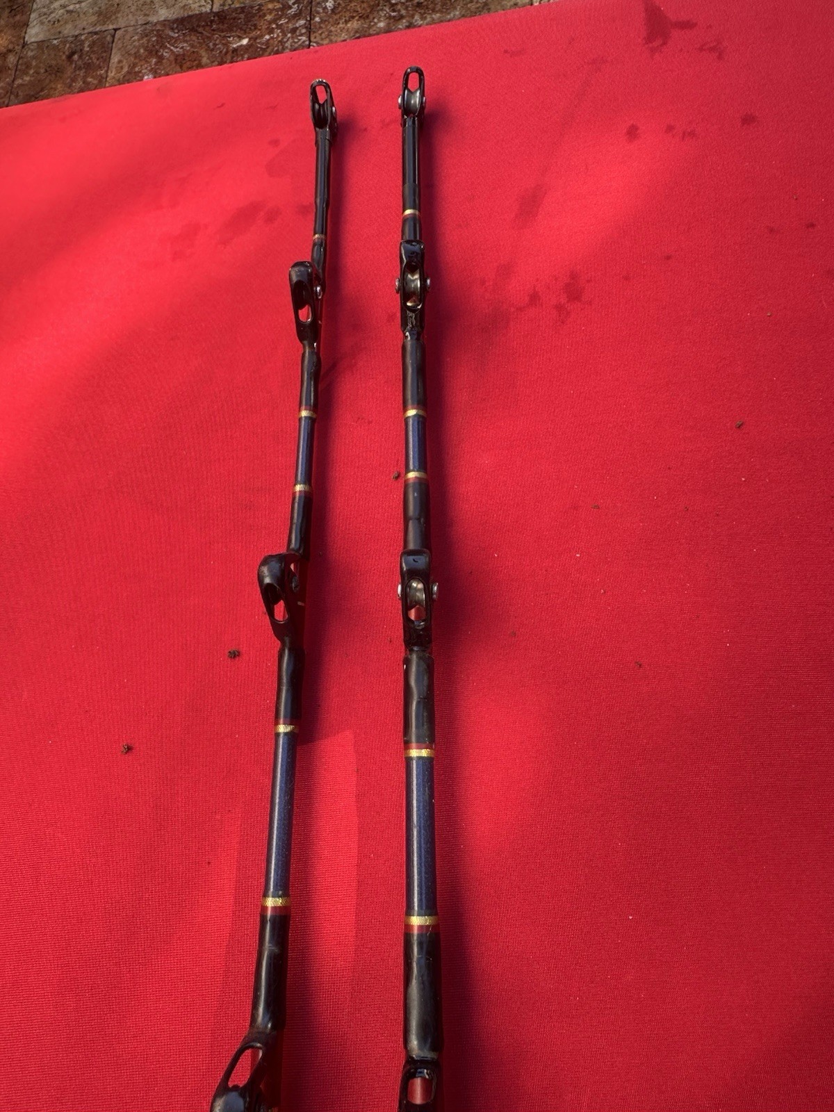 Pair of Italcanna 20-50 and 50-80lb. Premium Standup Roller Rods – Made in Italy