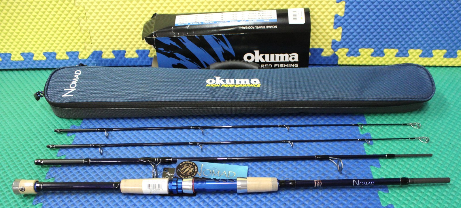 Okuma Nomad Inshore Travel Rod Spinning 3Pc Two Tips 7′ 0″ NTi-S-703ML/M