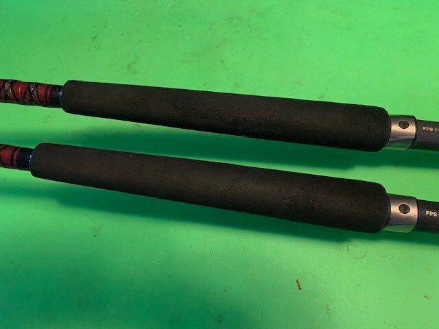 MATCHING PAIR OF 2 DAIWA SEALINE POWERLIFT 7 FOOT CONVENTIONAL FISHING RODS